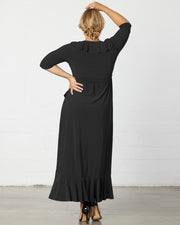 Maritime Maxi Dress in Black Noir