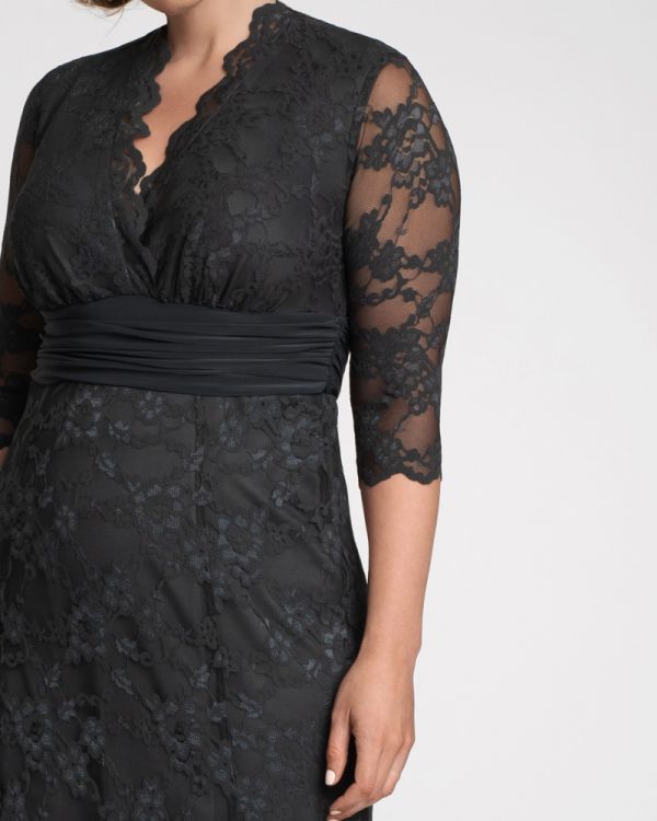 Screen Siren Lace Gown in Twilight Grey