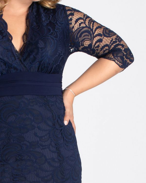 Screen Siren Lace Gown in Noctural Navy