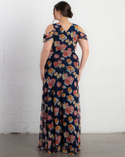 Seraphina Mesh Gown in Brushed Florals