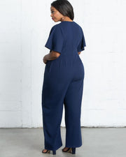 Charisma Crepe Jumpsuit in Nouveau Navy