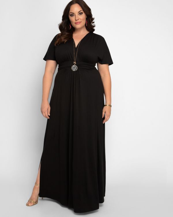 Vienna Maxi Dress in Black Noir