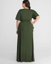 Indie Flair Maxi Dress in Olive
