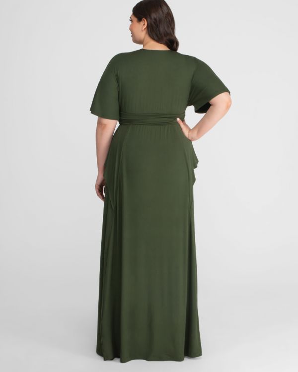 Indie Flair Maxi Dress in Olive