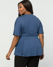 Promenade Top in Denim