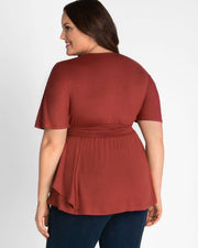 Promenade Top in Terracotta