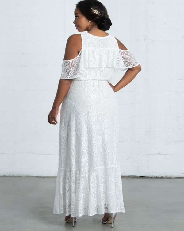 Savannah Lace Dress in Pearl