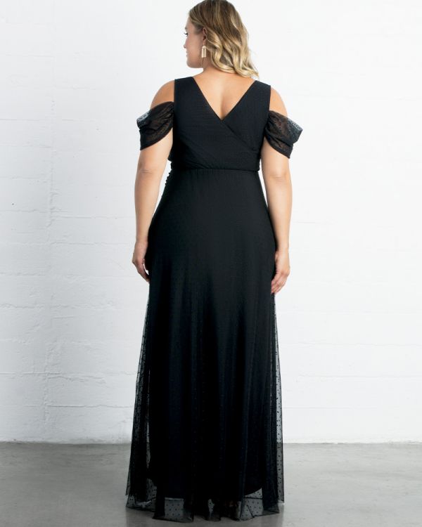 Seraphina Mesh Gown in Onyx