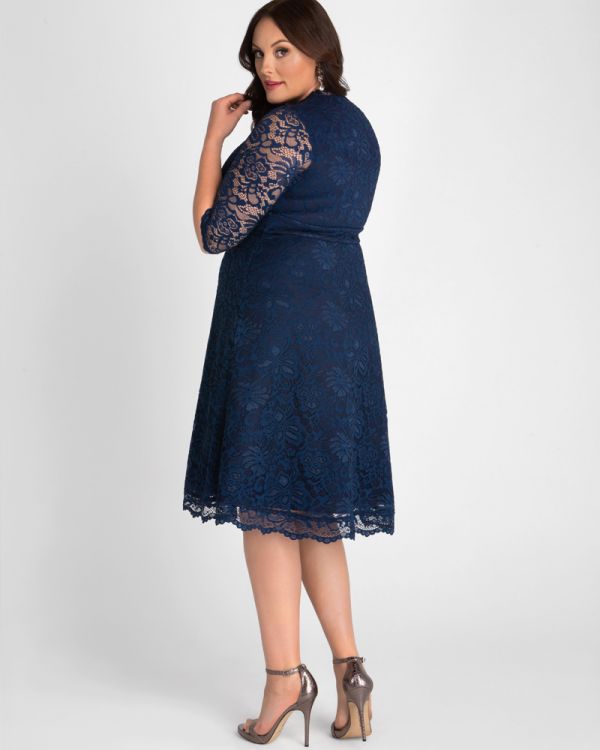 Mademoiselle Lace Dress in Navy