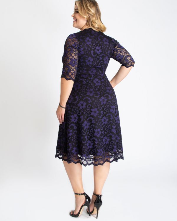 Mon Cherie Lace Dress in Violet Noir