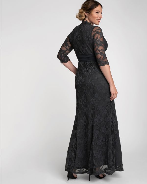 Screen Siren Lace Gown in Twilight Grey