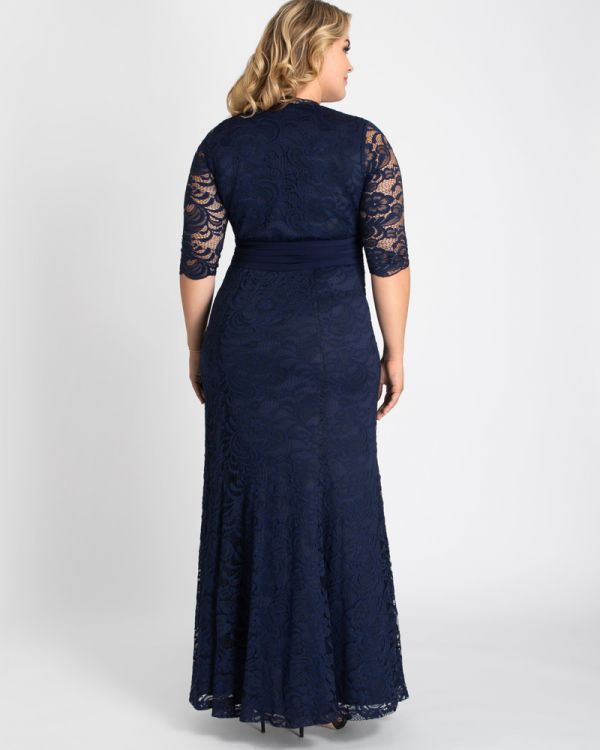 Screen Siren Lace Gown in Noctural Navy