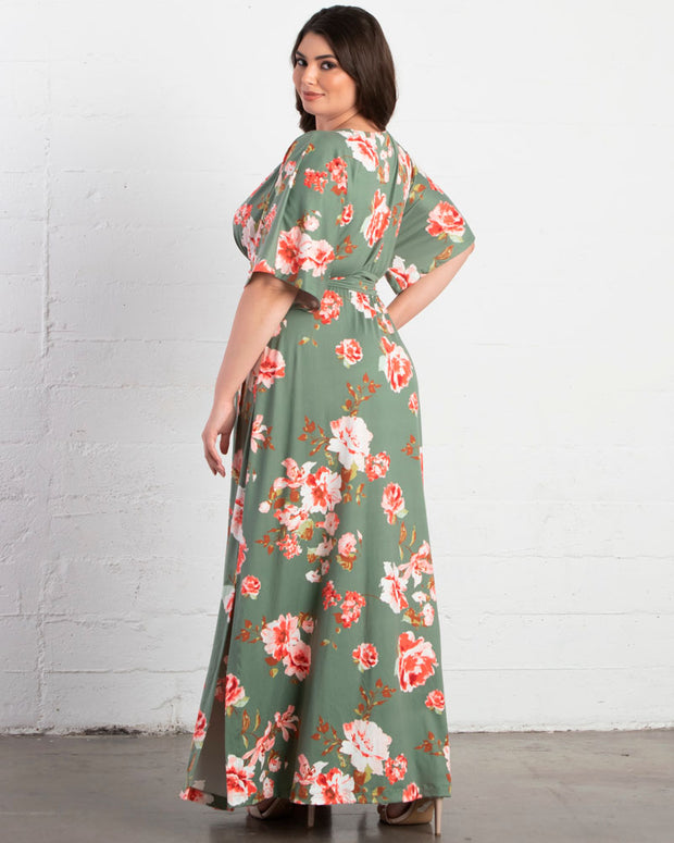 Vienna Maxi Dress in Sage Garden Print