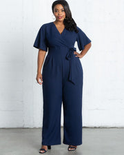 Charisma Crepe Jumpsuit in Nouveau Navy