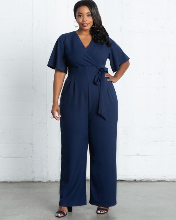 Charisma Crepe Jumpsuit in Nouveau Navy