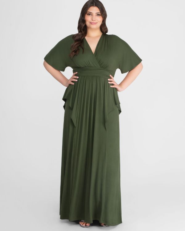 Indie Flair Maxi Dress in Olive