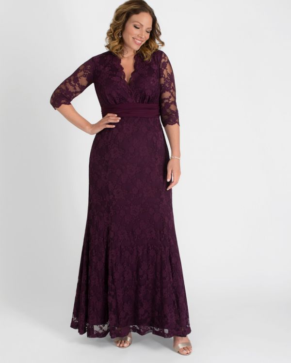 Screen Siren Lace Gown in Amethyst