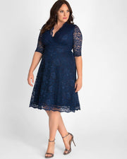 Mademoiselle Lace Dress in Navy