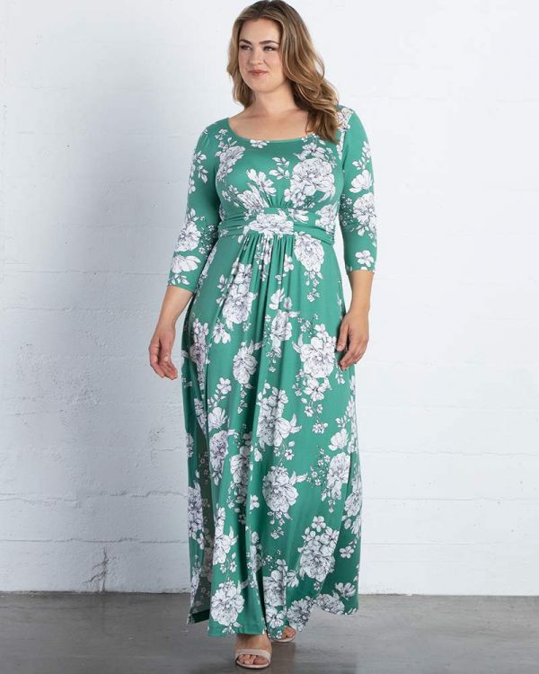 Maya Maxi Dress in Sea Glass Floral