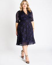 Mon Cherie Lace Dress in Violet Noir