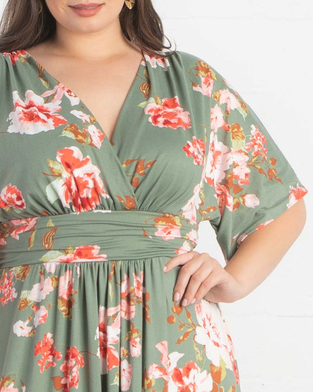 Vienna Maxi Dress in Sage Garden Print