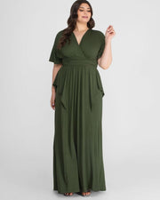 Indie Flair Maxi Dress in Olive