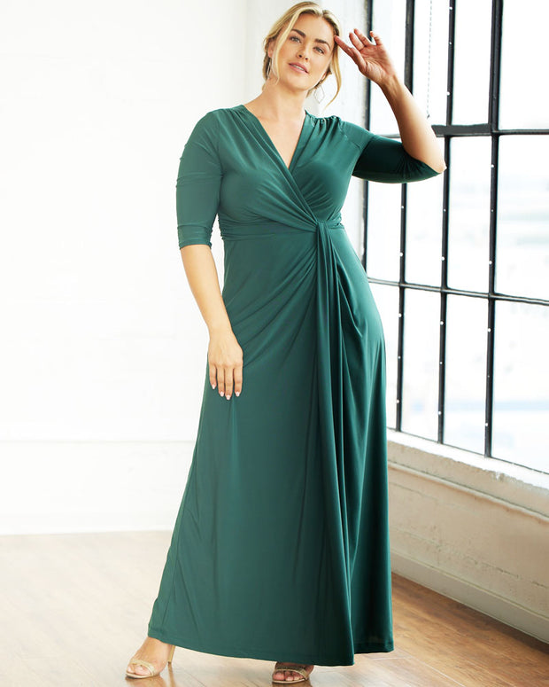 Romanced by Moonlight Gown in Hunter Green