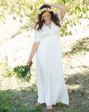 Indie Flair Maxi Dress in Ivory