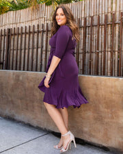 Whimsy Wrap Dress in Plum Passion