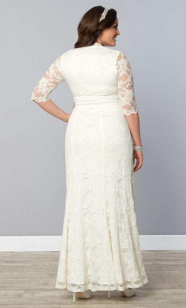 plus size wedding dress with sleeves