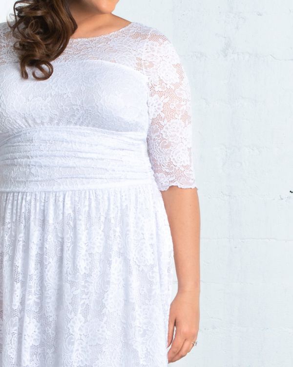 Aurora Lace Wedding Dress in White