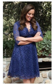Mademoiselle Lace Dress in Sapphire Blue