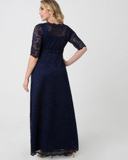 Leona Plus Size Lace Gown in Nocturnal Navy