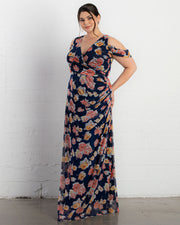 Seraphina Mesh Gown in Brushed Florals