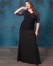 Soiree Evening Gown in Violet Noir