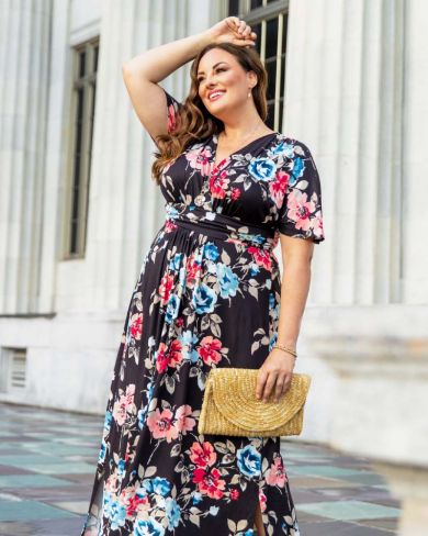 Vienna Maxi Dress in Moody Meadow Print