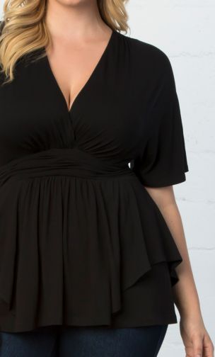 plus size black top