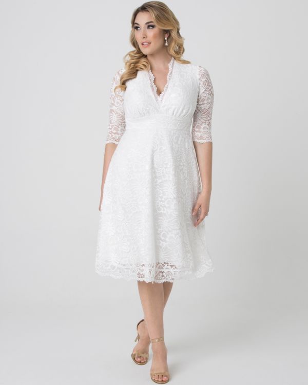 Bella Lace Dress in Ivory