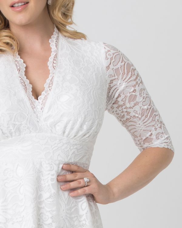 Bella Lace Dress in Ivory